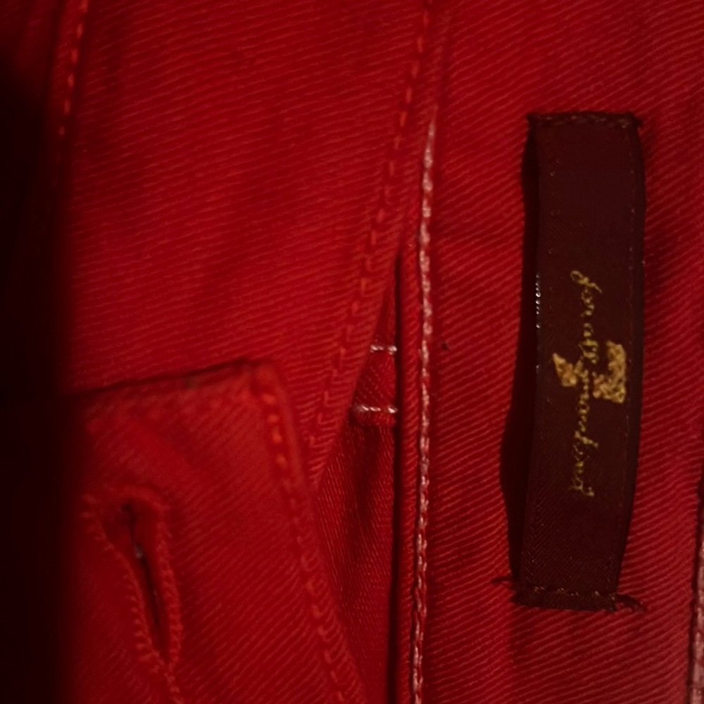 Red, 7 For All Mankind low rise jeans